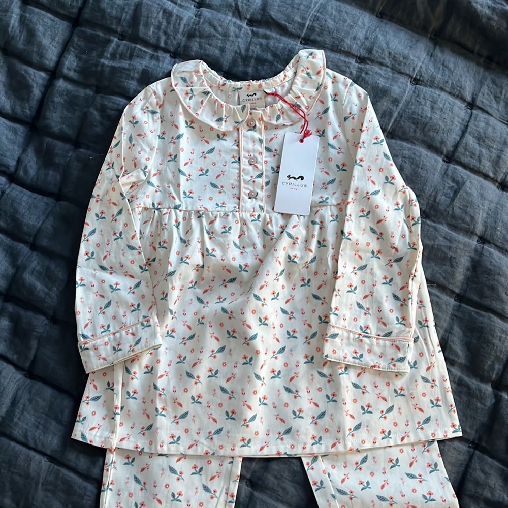 CYRILLUS Paris Brand New Girls Pajamas 3T
